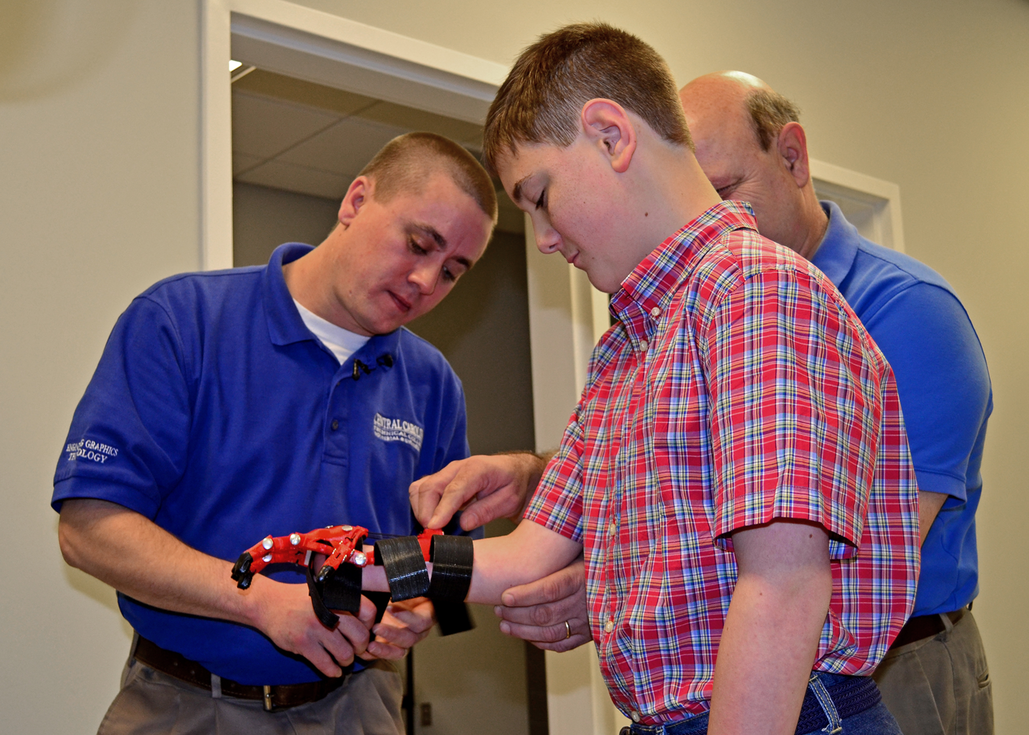 Connor Morgan with prosthetic hand