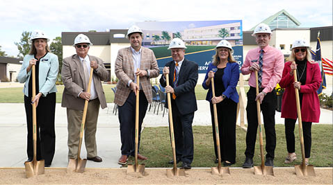 Groundbreaking Ceremony group photo for the Academic & Student Services building